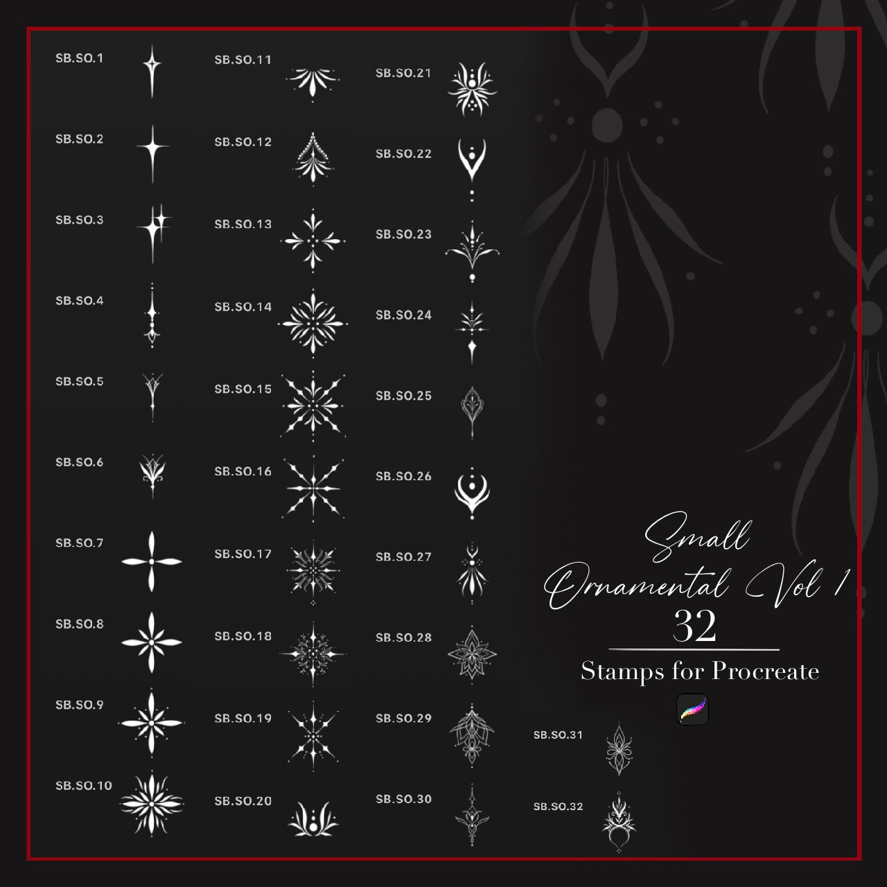 Procreate Stamp Bundle Vol 1 | Mandala’s + Ornamental + Small Ornamental