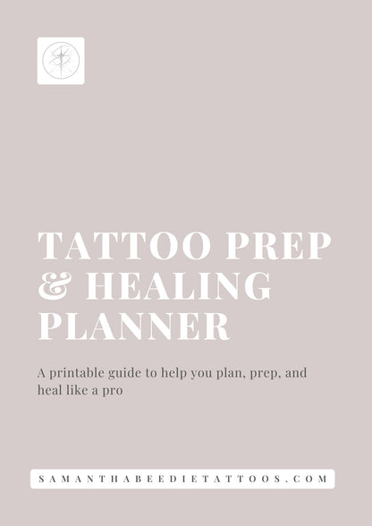 Tattoo Prep & Healing Planner